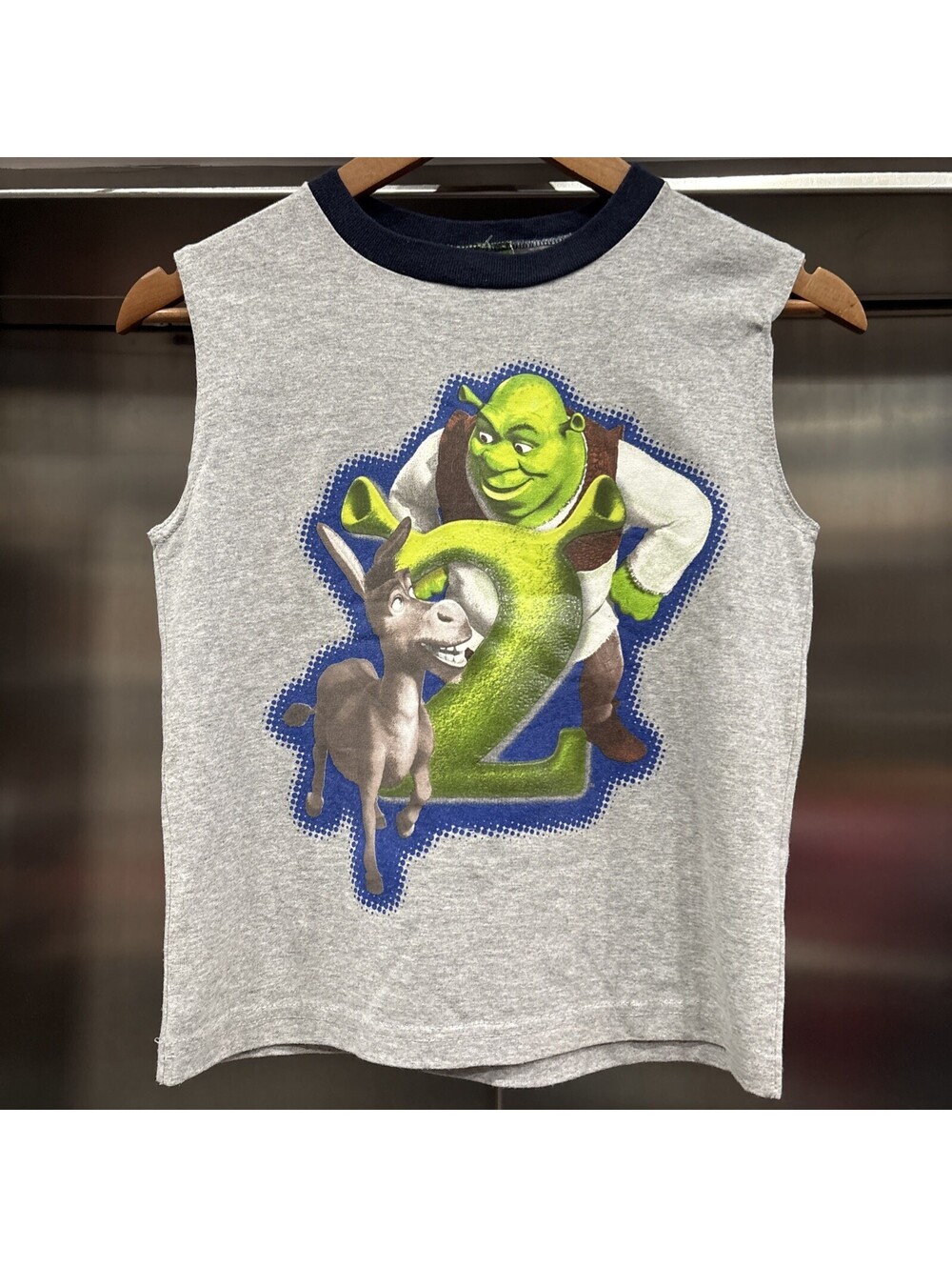 Vintage 2004 Shrek 2 Promo Kids Muscle T-Shirt